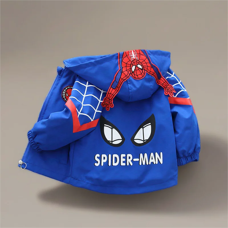 News Spring Autumn Red Blue SpiderMan Thin style Children costume boys Coats Jacket girls Hooded Coat Kids Outwear boy Clothing