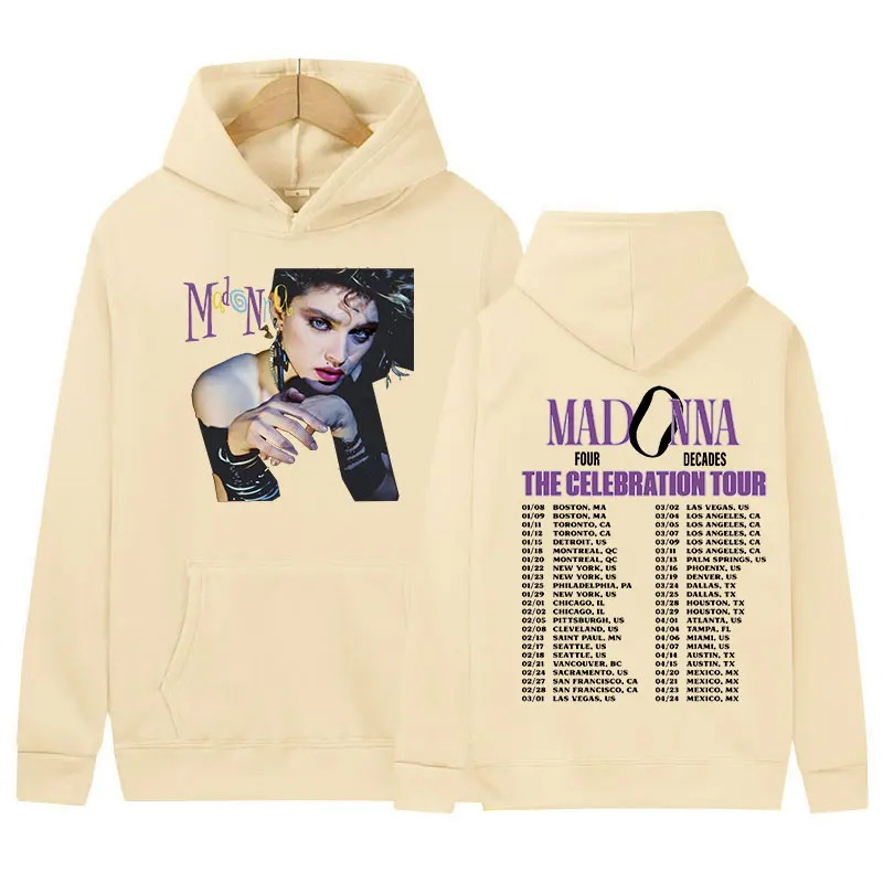 Madonna The Celebration Tour 2024 Print Hoodie Men Women Retro