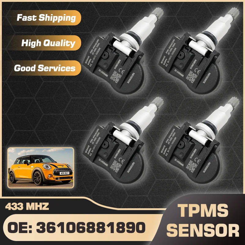 TPMS Tire Pressure Sensor Monitoring System 433 MHz 36106881890 For Mini F55 Mini F56 2013-EOP 36106855539 TPMS Sensor 70735510