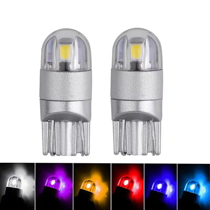 

100pcs New 12V T10 LED License Plate Lamp 3030 2SMD LED Lights for Car Auto Lighting System Side Marker Bulb by Car