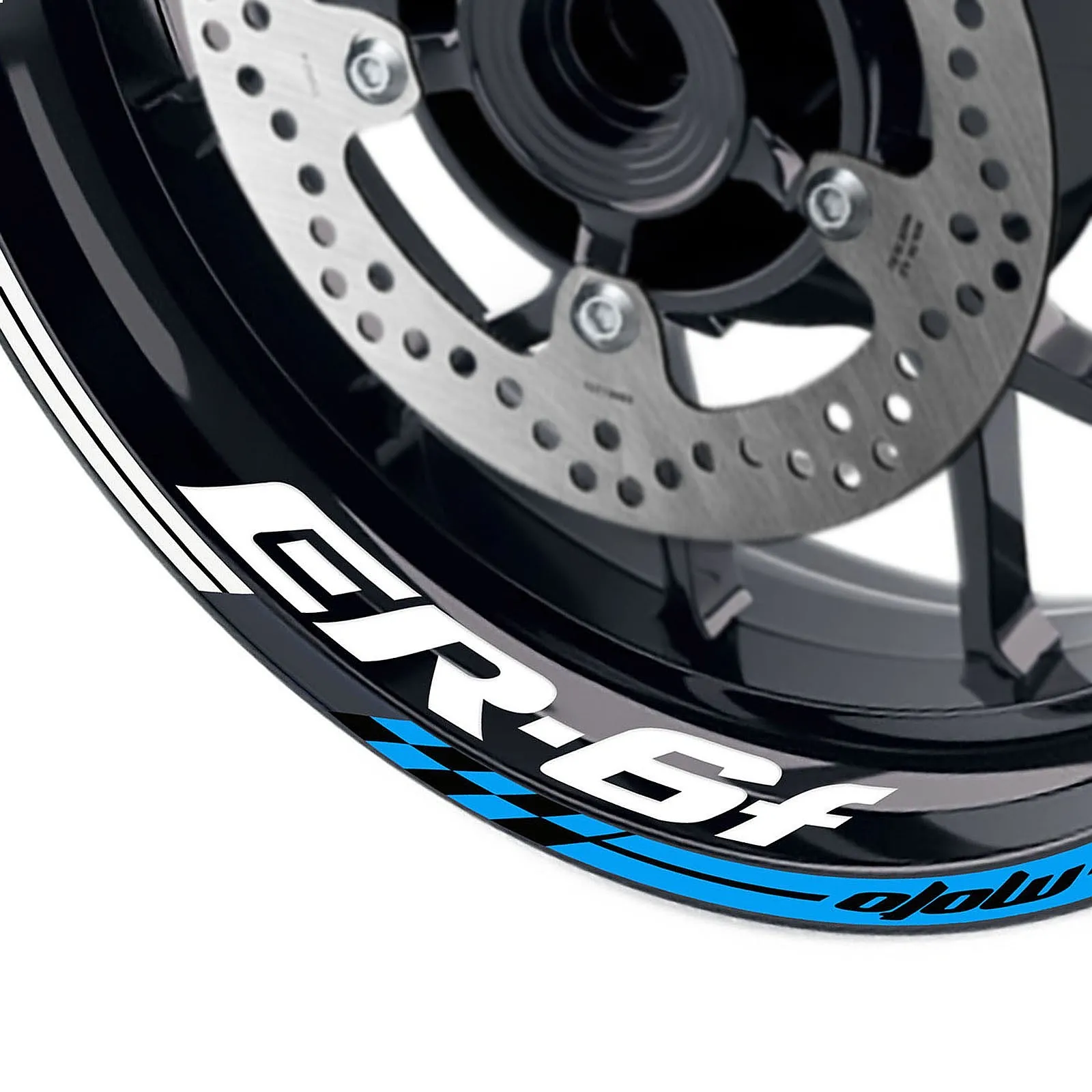 Glossy Aqua 17 inch  Wheel Rim Stripe Decal  Stickers For ER6F 09-16 10 11 12 13 14 15