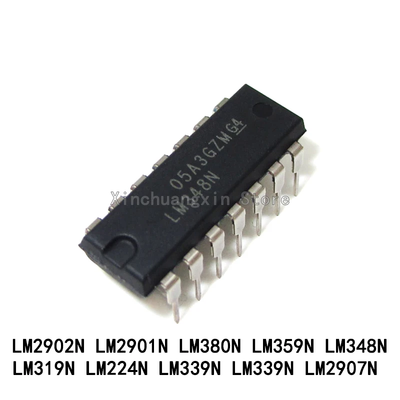 10PCS LM324N DIP-14 LM339N LM224N LM319N LM348N LM359N LM380N LM2901N LM2902N LM2907N LM224 DIP-16 Amplifier/converter chip