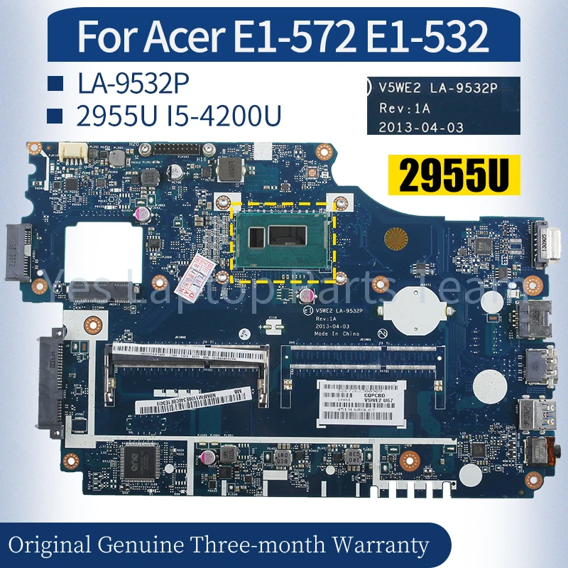 

LA-9532P для ACER E1-572 E1-532 материнская плата ноутбука NBMFM1100 SR170 I5-4200U материнская плата для ноутбука