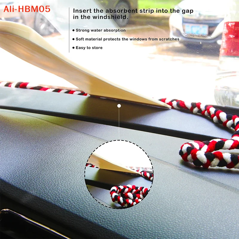 (HB05)2Meter Water Absorbent Rope Vinyl Film Door Windshield Microfiber Cloth Drying Tool Automotive Clean Window Wash Accessory