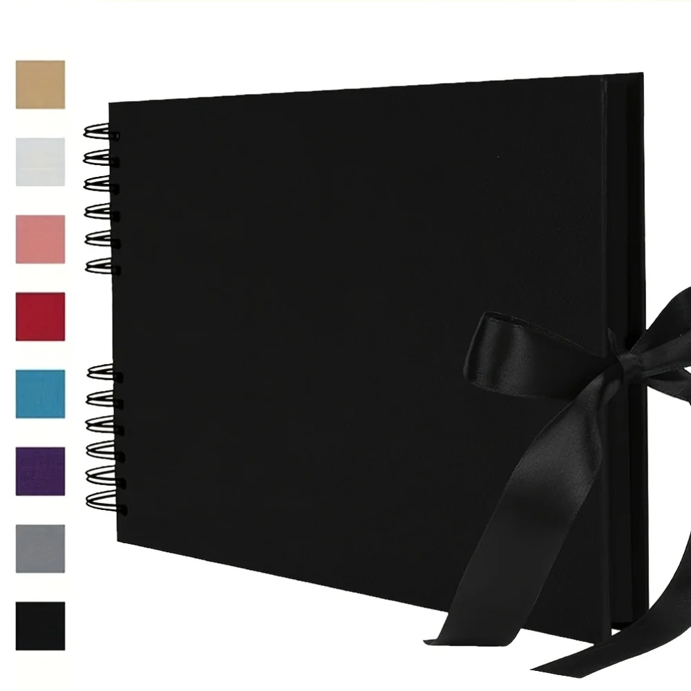 Álbum de fotos de papel artesanal, 8x11 polegadas, 20 folhas/40 páginas para casamento e aniversário, família, faça você mesmo, scrapbook, presente de natal