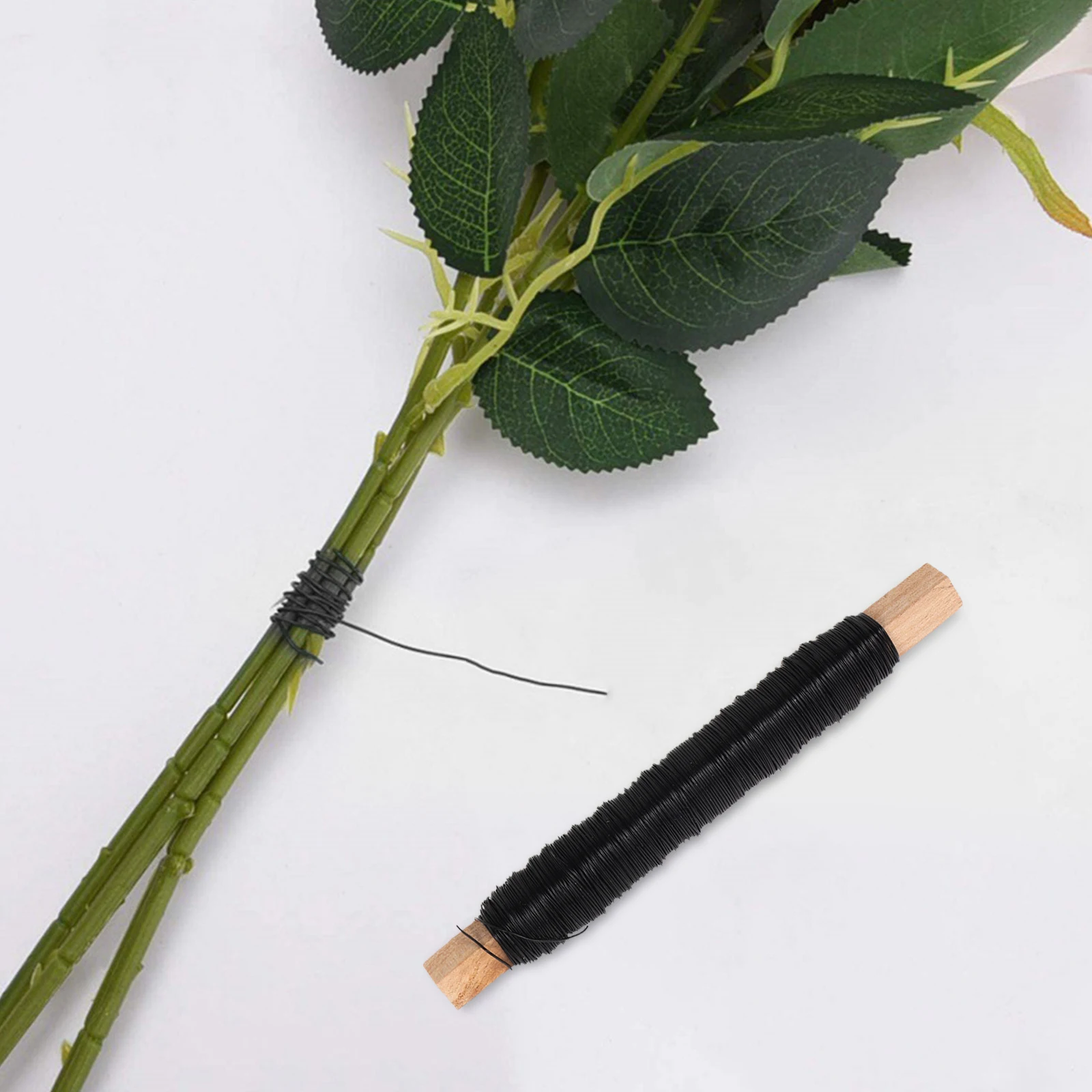 

Flexible Iron Wire Faux Flower Stems 4 Rolls Crafting Wire for Floral Projects and Wreaths Floral Flower Stem Craft