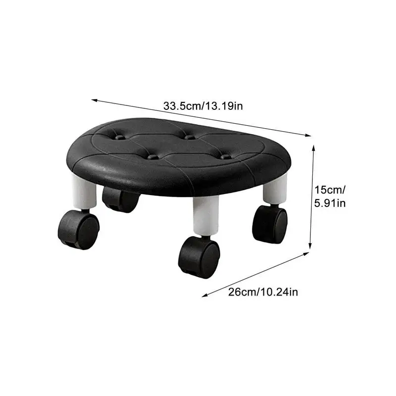 Kleiner Roll hocker Riemens cheibe Rad hocker 360 drehbarer Pediküre Schuh hocker Riemens cheibe Rad hocker kurzer Hocker rotierender niedriger