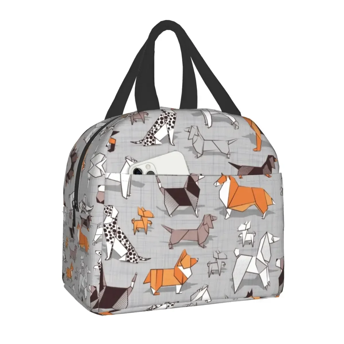 Love Woof Dachshund Sausage Dog Insulated Lunch Bag for School Office Wiener Badger Dogs Thermal Cooler Lunch Box Women Men