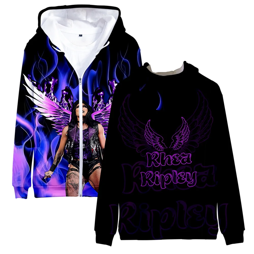 Rhea Ripley Hoodie Vintage Merch  autumn Women Men Fashion Sportswear y2k Top Streetwear clothes Outwear Rhea Ripley Gift