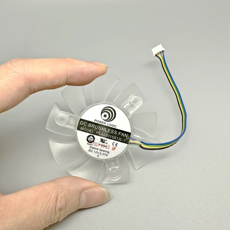 

pa POWER LOGIC 7015 65m Graphics Card Fan 67MM Diameter 42mm Hole Pitch VGA Fan PLA07015S12L-1 DC12V 0.07A 3PIN