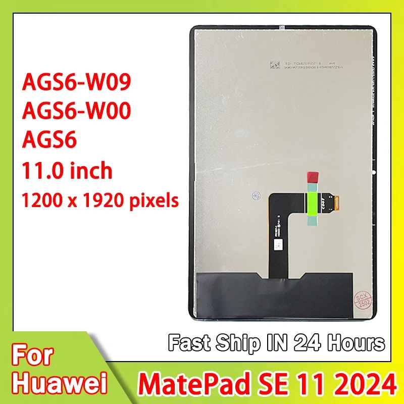 

GEFENSI 11 дюймов новый для Huawei MatePad SE 2024 ЖК-дисплей с цифровым преобразователем сенсорного экрана AGS6-W09 AGS6-W00 AGS6 Замена дисплея