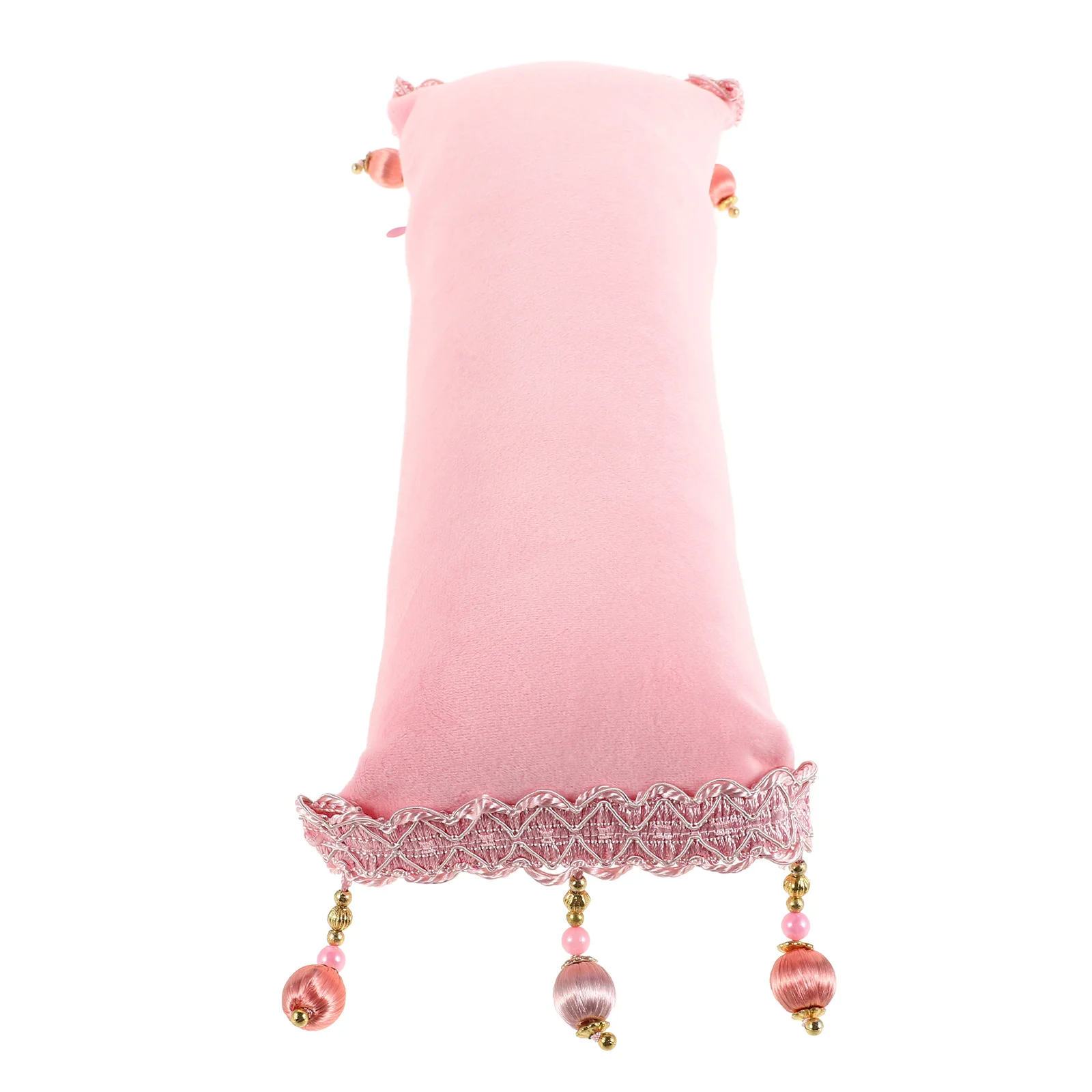 مسند يد للأظافر عتيق مع تصميم شرابة، غطاء قابل للإزالة وقابل للغسل، دعم ذراع إسفنجي مريح لمكتب الأظافر #3