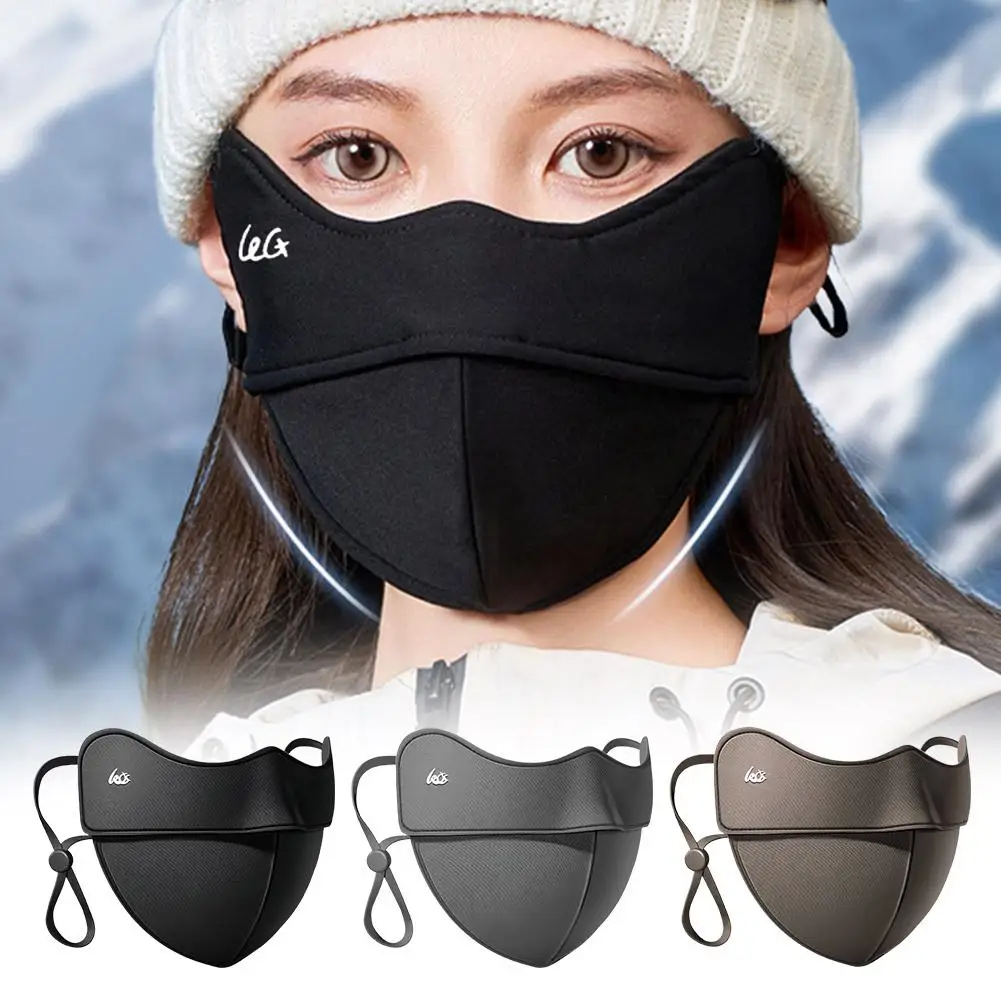 قناع وجه سميك ثلاثي الأبعاد دافئ قناع وجه نسائي مريح وأنيق - مقاوم للرياح والدفء مع حلقات الأذن غطاء وجه مقاوم للبرودة #6