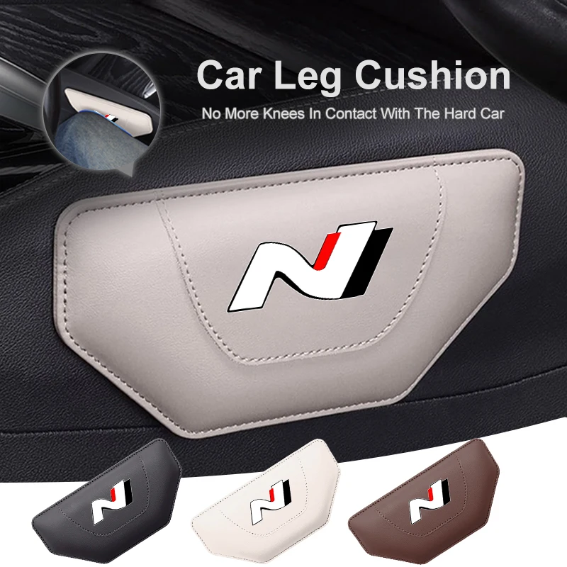 

Car Leather Knee Pad Inside Comfortable Elastic Cushion Memory Foam Thigh Support Mat For Hyundai N Line i20 i30 Sonata Tucson
