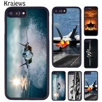 Krajews Aircraft Jet Airplane Phone Case For iPhone 17 Air 16 15 14 Plus 11 12 13 Pro Max cover shell coque