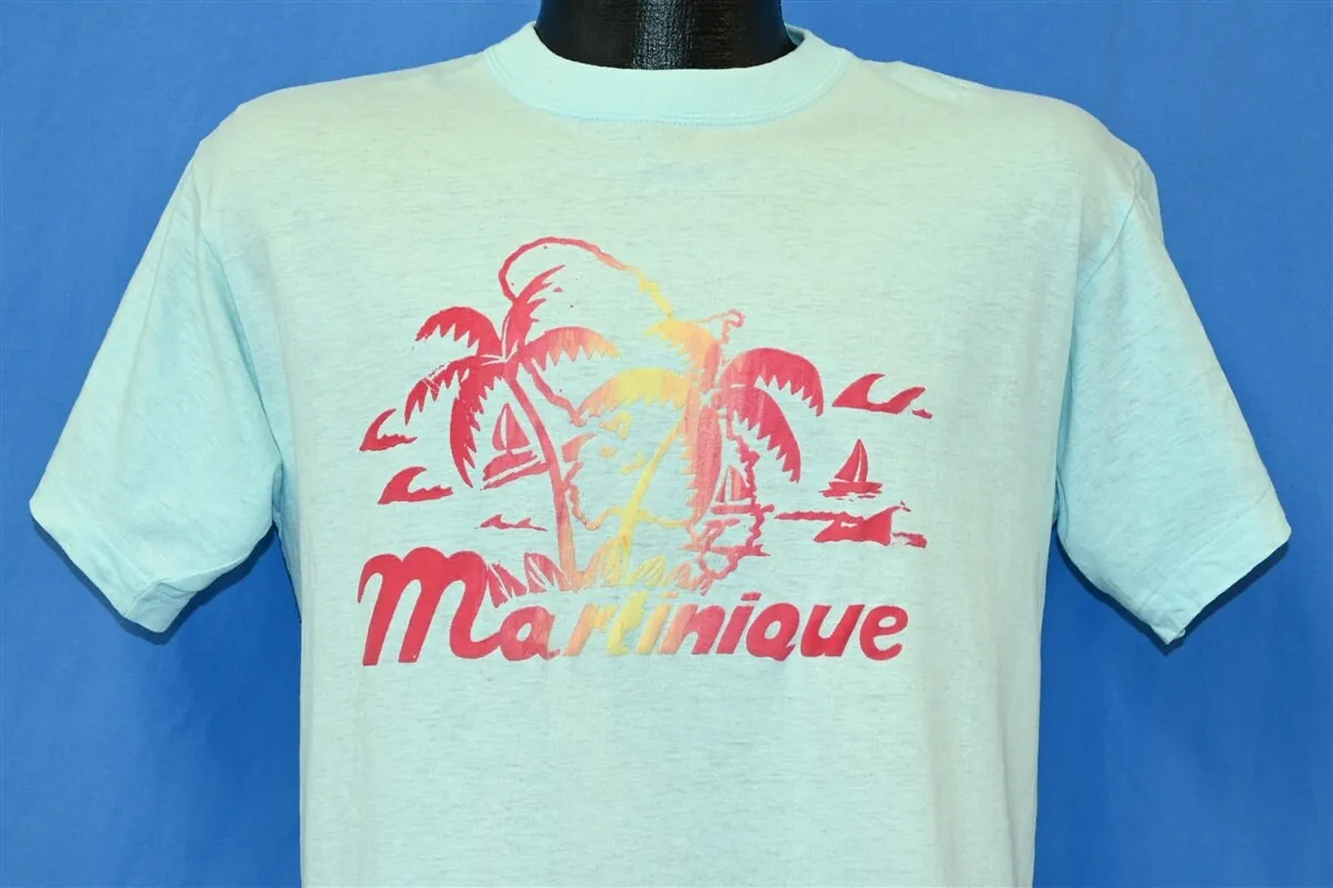 90s Martinique Island Palm Tree Beach Souvenir Tourist T-shirt