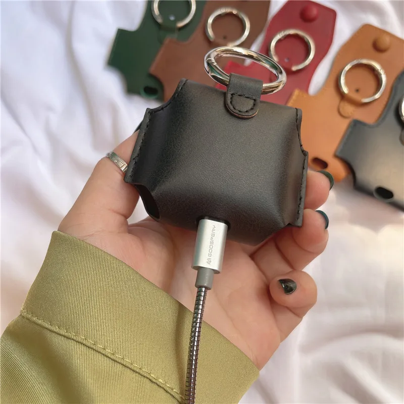 Funda de lujo para Samsung Galaxy Buds 2/Pro/Live Buds, Protector de auriculares de cuero con anillo antipérdida, fundas para Galaxy Buds 2