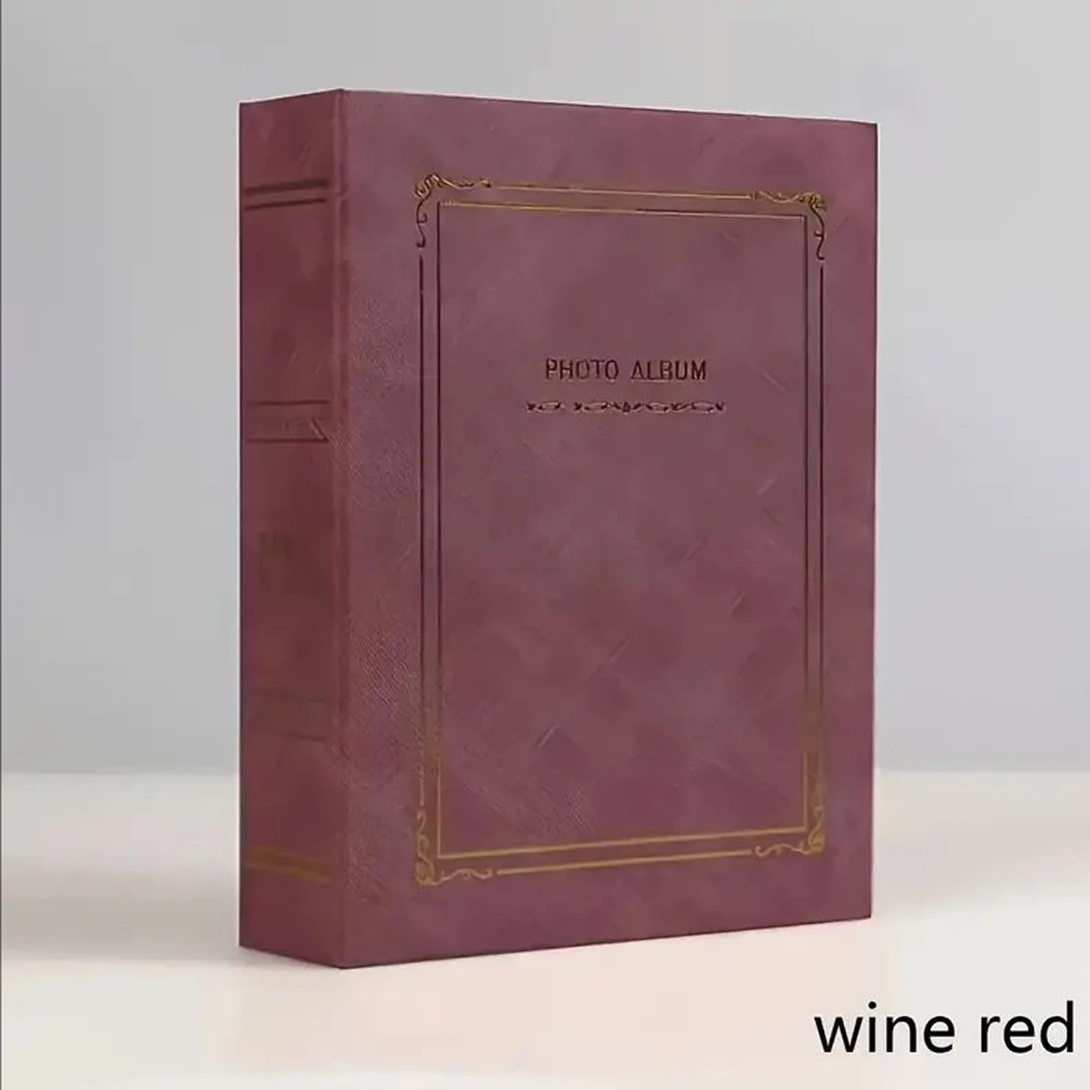 Vintage Style Photo Album with Transparent Pages – 4x6 Inch, 200 Photo Capacity, Elegant Wedding, Birthday & Christmas Gift – El