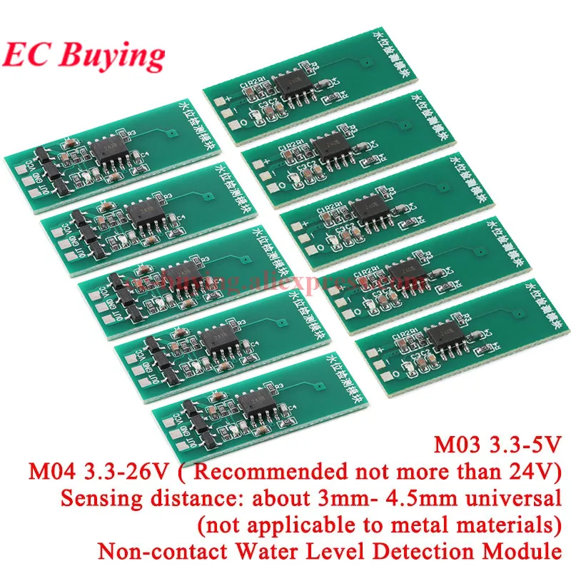 10 pces/1pc nível líquido sem contato m03 m04 módulo de detecção de nível de água sensor interruptor de toque sensor líquido 3-4.5mm para arduino