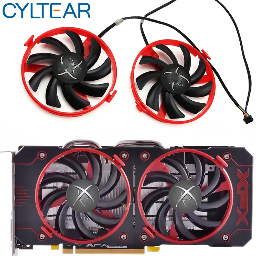 

New FDC10U12S9-C Cooler Fan Replace RX460 For XFX Radeon RX 460 Double Dissipation Graphics Card Cooling Fan