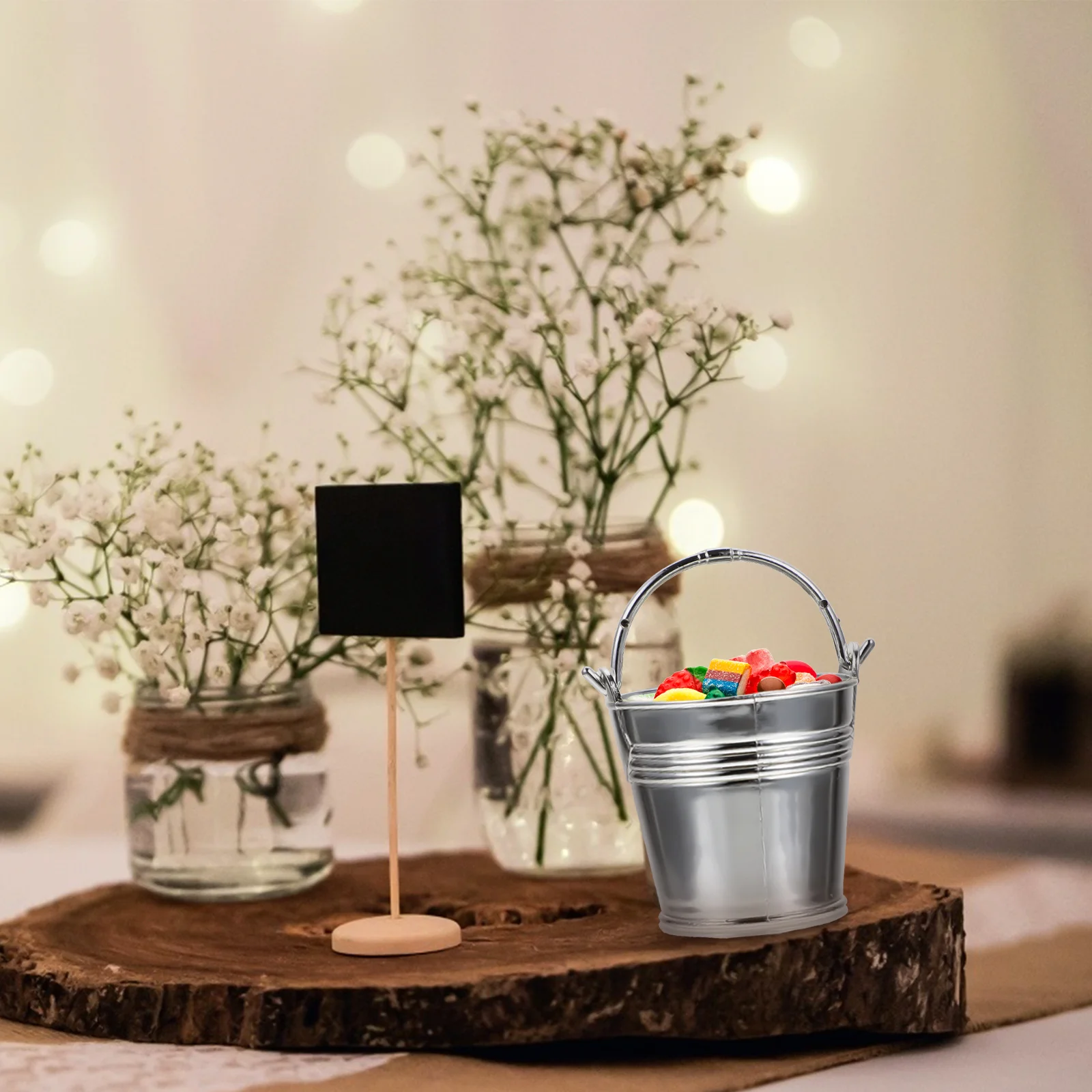 Buckets Bucket Mini Metal Tin Party Galvanized Pails Candy Snack Handles Holder Favors Snacks Flower Ice Favor Tinplate