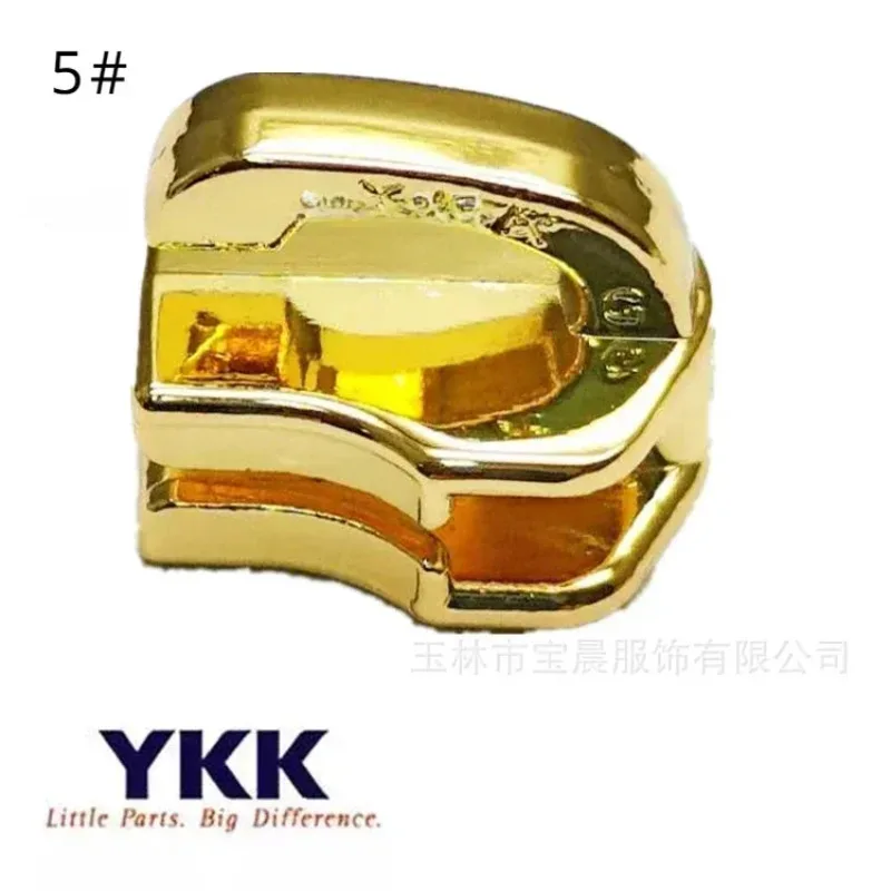 20pcs/Lot Non Lock Vintage YKK Pull Slider Head for Metal Chain Leather Craft Diy Box Handbag Tailor Sewing Accessories