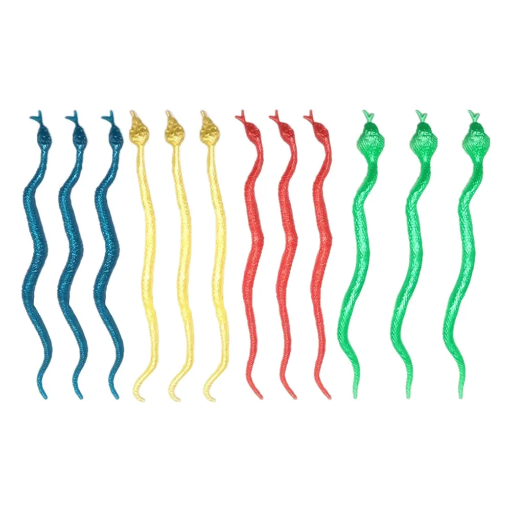 30Pcs Scary Simulation Snake Props Halloween Fake Snakes Prank Party Favors Trick Decoration Snakes Snake Party Favors
