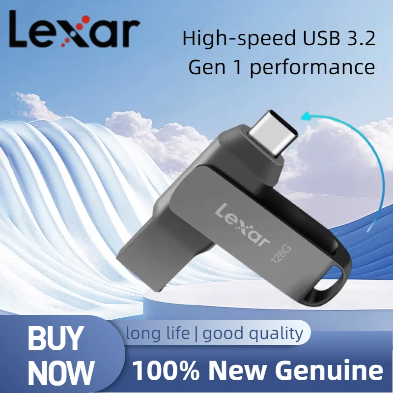 

Lexar for PC Storage Expansion Original JumpDrive Dual Drive D400 USB 3.2 Type-C Type-A Metal Housing Flash Drive