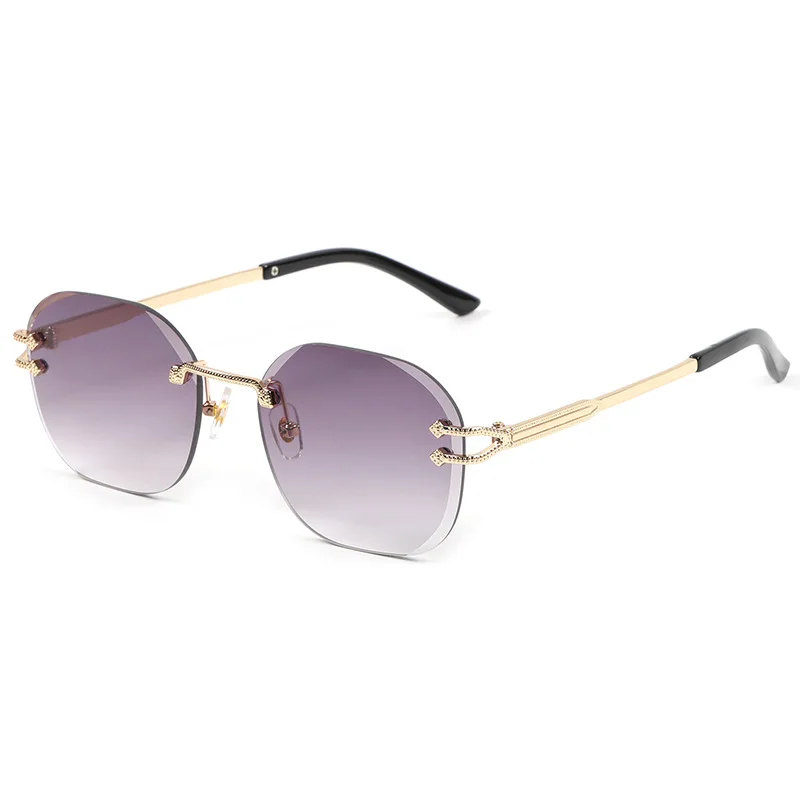 COULIER Classic Trend Sunglasses Woman Outdoor UV-Protection Unisex Eyewear Frameless Pilot Casual Leopard Party Sun Glasses