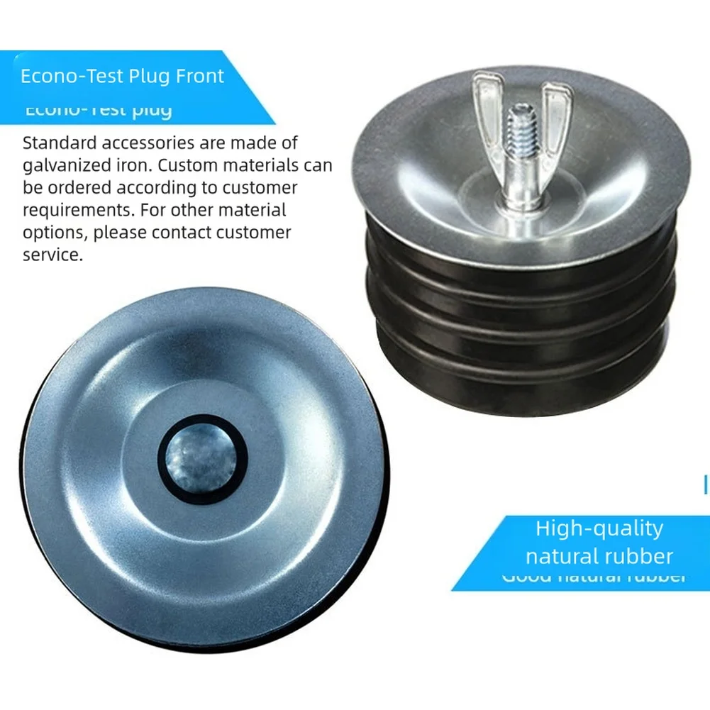 2pcs Sealing Cap Metal Test Water Stop Cap High Quality Rubber Sealing Ring Cap For Pipe Ends Replacement Spare Parts