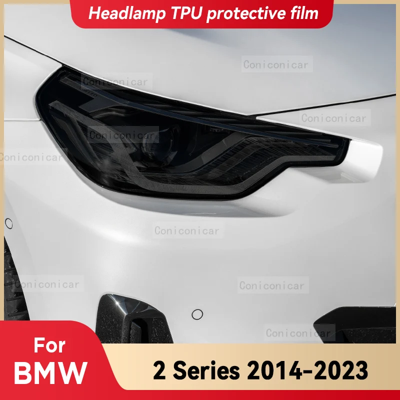 

For BMW 2 Series F22 F23 F44 G42 2014-2023 Car Headlight TPU Protective Film Front Light Tint Change Color Sticker Accessories