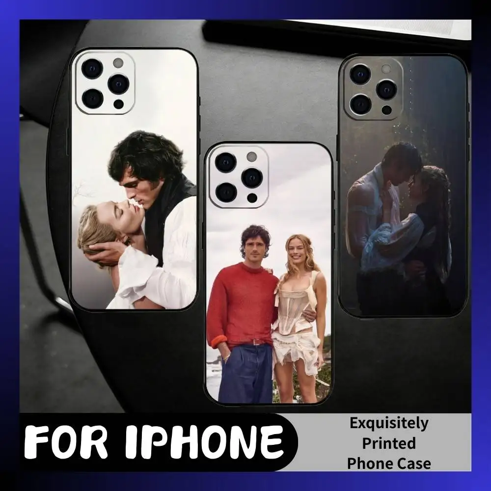 

Margot And Jacob W-Wuthering 2026 H-Heights Phone Case For iPhone17,16,15,14,13,12 Plus,Max Soft Silicone Black Cover