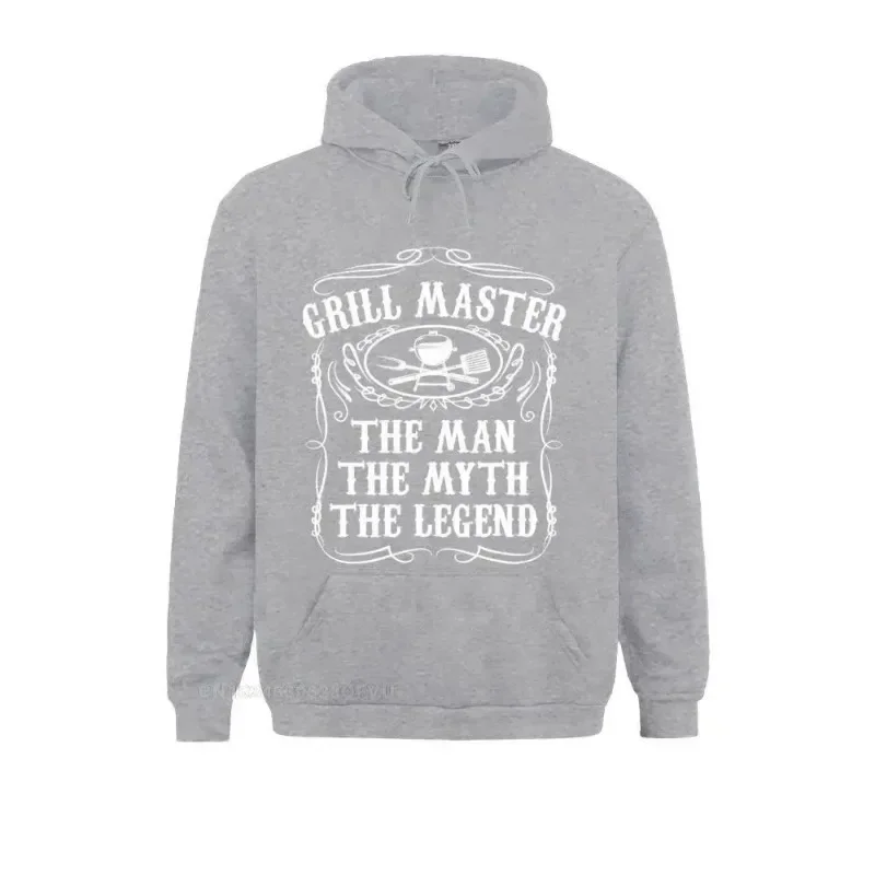 2024 New Vintage Grill Master The Man The Myth Legend Funny Bbq Smoker Gift Hoodie Group Gift Harajuku Hooded