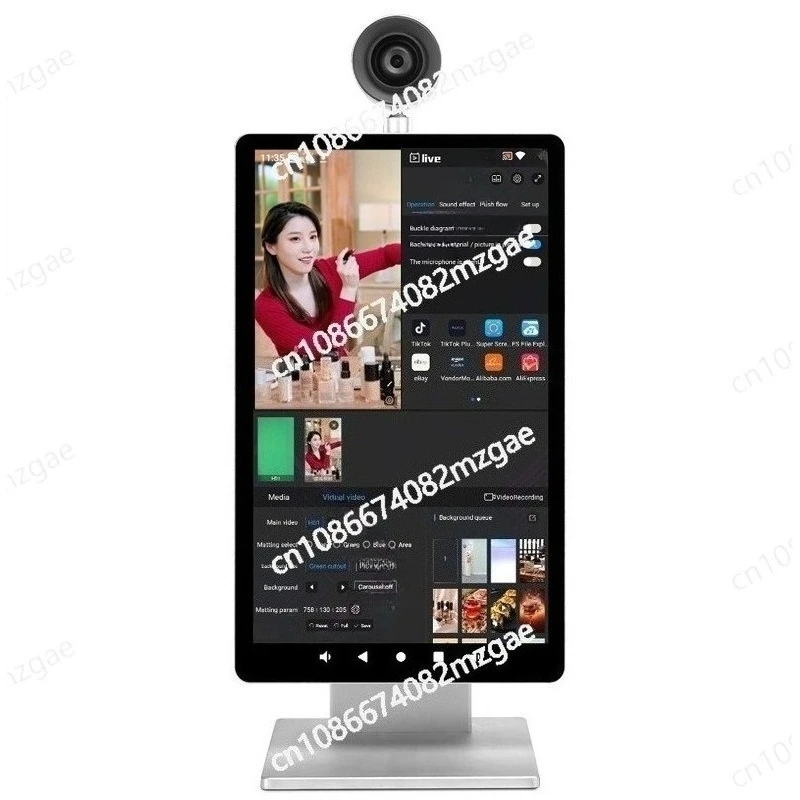 15 Inch Smart Live Streaming All-in-One Machine with Virtual Green Screen Chroma Key and Multi-Language Support System