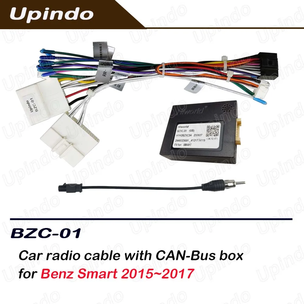 

Жгут проводов для радиоприемника Android Upindo, адаптер CAN-шины, разъем питания головного устройства, кабель для Benz Smart 2015 2016 2017