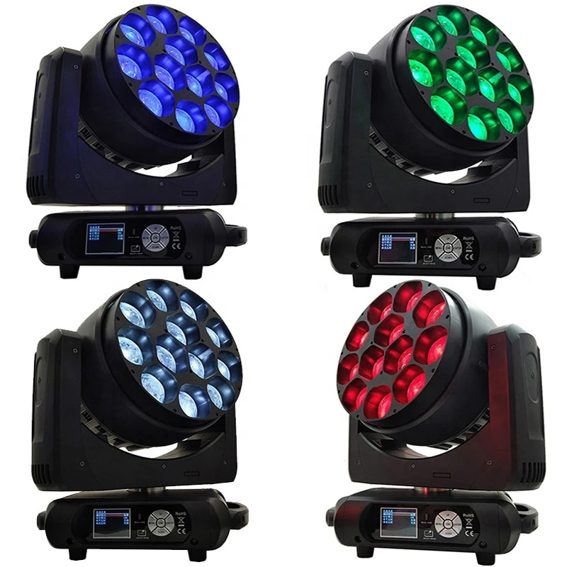 4 pieces Bee eye LED Wash Effects Fixture 12x40W 4 in 1 rgbw led zoom moving head wash dmx dj lighting