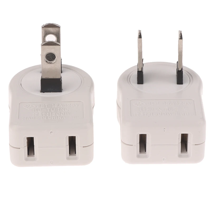 1PCS Plastic US 2PIN Rotatable Power Socket Plug Adapter Foldable Travel Aadapters Power Converter Plug Electrical Socket