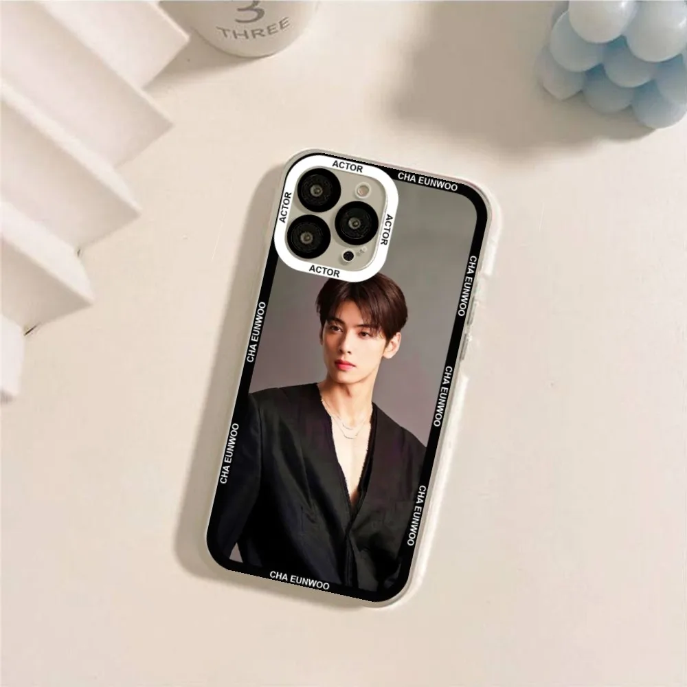 Cha Eun Woo Korean Actor Singer Phone Case For IPhone 11 12 13 Mini Pro Max 14 Pro Max Iphone15 15promax Case Shell Funda Cover