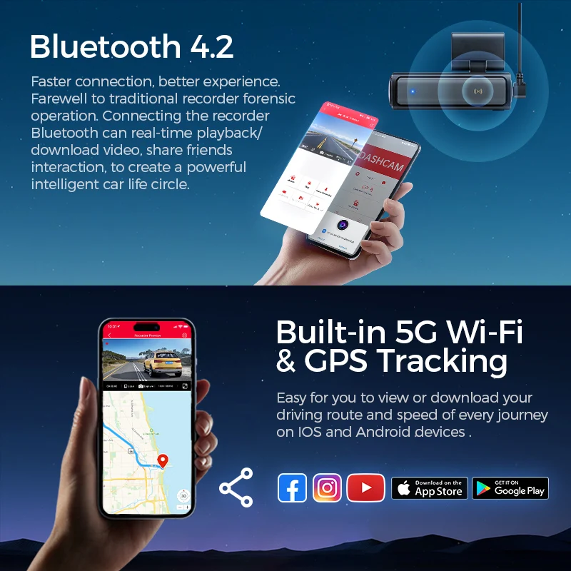 LINGDU AM100 Support Loop Recording Parking Monitoring Time Lapse  G-sensor WDR Car Camera DVR Driving Recorder DASH CAM