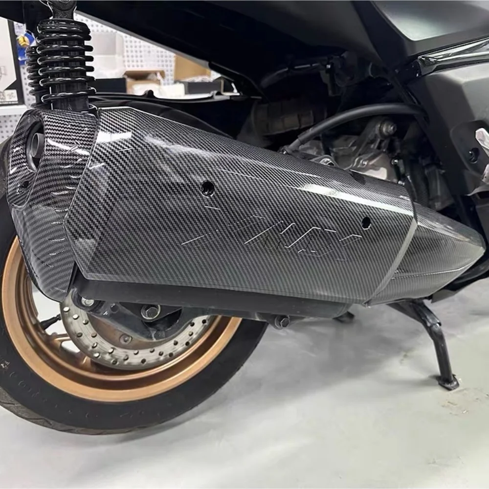 FOR Yamaha XMAX300 2017-2024 Special Carbon Fiber Texture Exhaust Shell Direct Overlap Decorative Cover Water Transfer