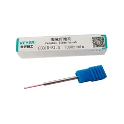 Cepillo de alambre abrasivo para desbarbado de fibra de cerámica, herramientas eléctricas de Micro orificio de 1mm, accesorios CNC, CB31R-S1.0