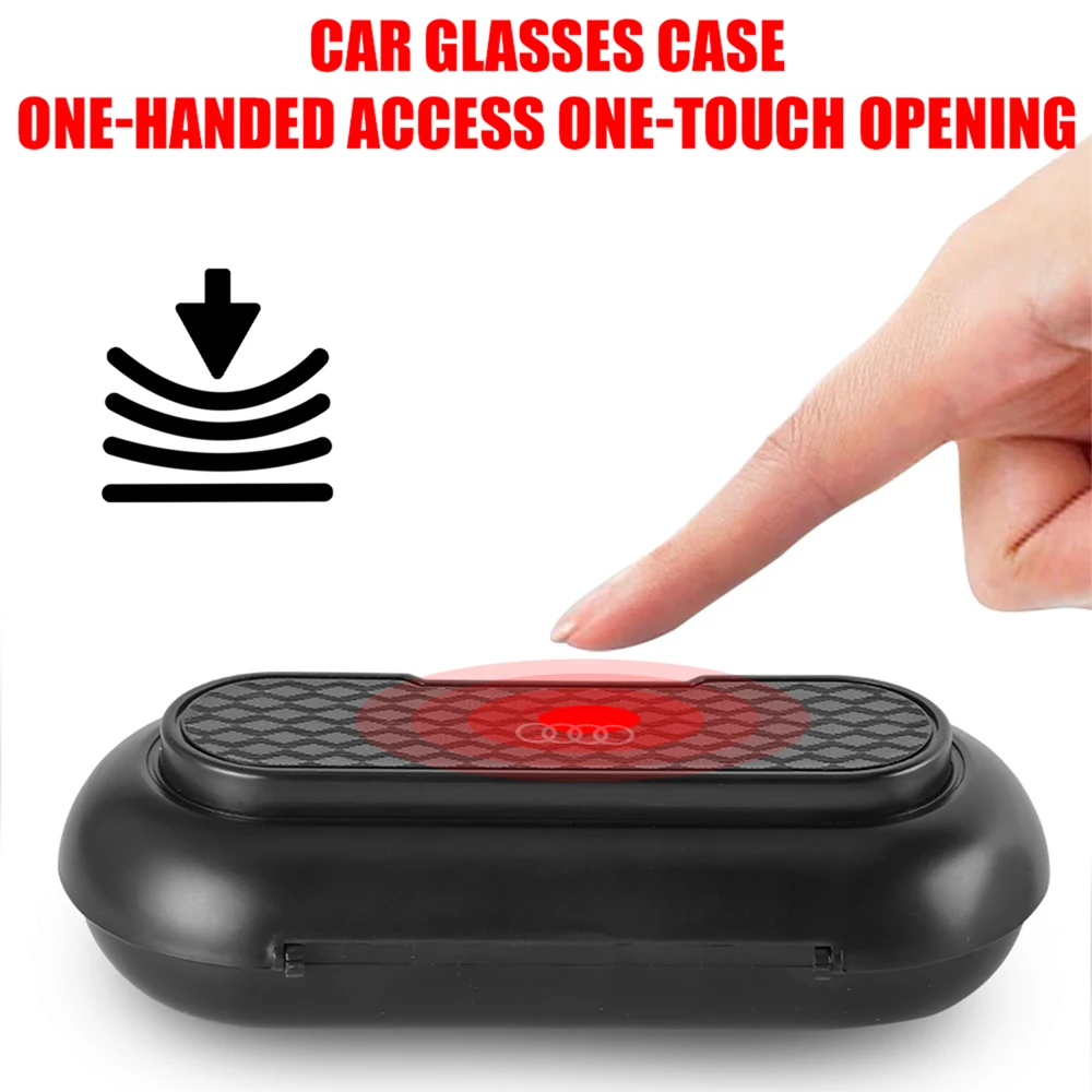 1pcs ABS Car Sun Visor Glasses Clip Metal Glasses box For Audi Sline A3 8P 8L 8V A4 B8 B6 B7 B9 A6 C6 C7 S5 A7 A5 Q5 Q3 TT A1 Q7 view 6