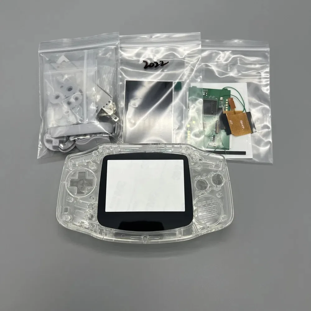 شاشة GBA IPS LCD مقاس 3.0 بوصة وغطاء جديد لشاشة GBA/Nintendo GAME BOY ADVANCE/Support Pixel. لا حاجة لقطع القذيفة.