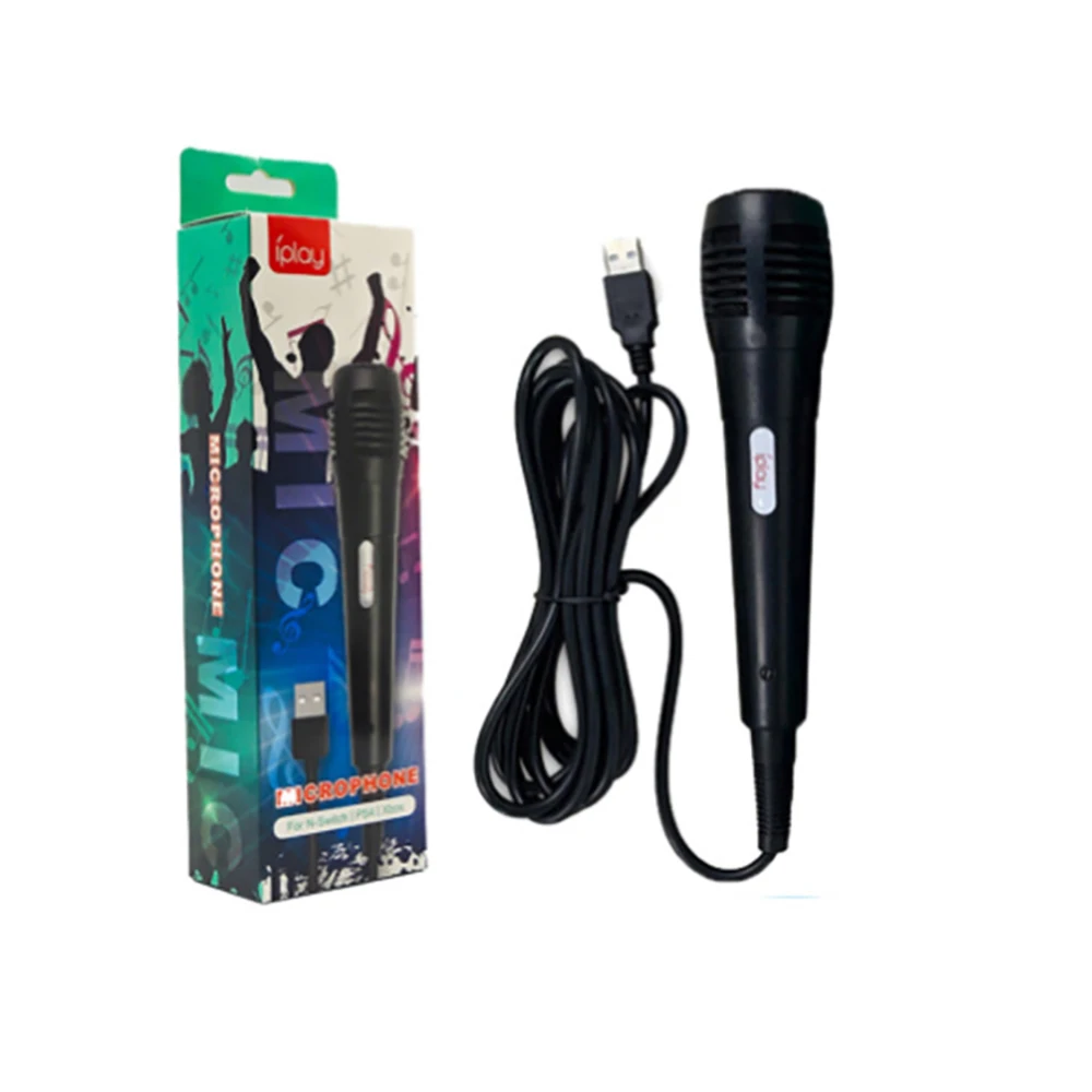 Microfone com Fio USB para Nintendo Switch, Karaoke Mic, PS4, Xbox, PC, Computador, Condensador, Microfone de Gravação, Microfone Ultra-wide