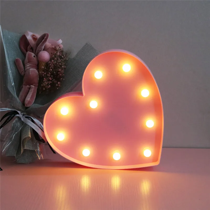 Liebe Herz LED Lampe Hochzeit Party Romantische Rot Rosa Nachtlicht Ornament Geburtstag Weihnachten Home Dekoration Valentinstag Geschenk – Detail 11