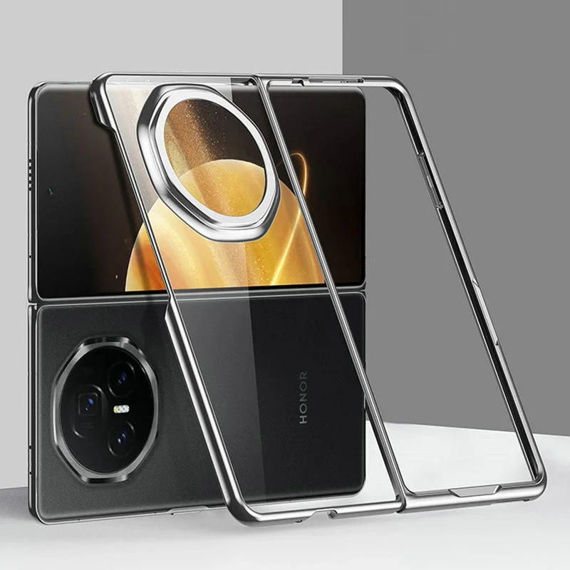 حافظة كمبيوتر صلبة شفافة عالية الدقة لهاتف Honor Magic V3، حافظة كمبيوتر صلبة رفيعة للغاية مطلية بالكروم لهاتف Honor Magic V3 #5