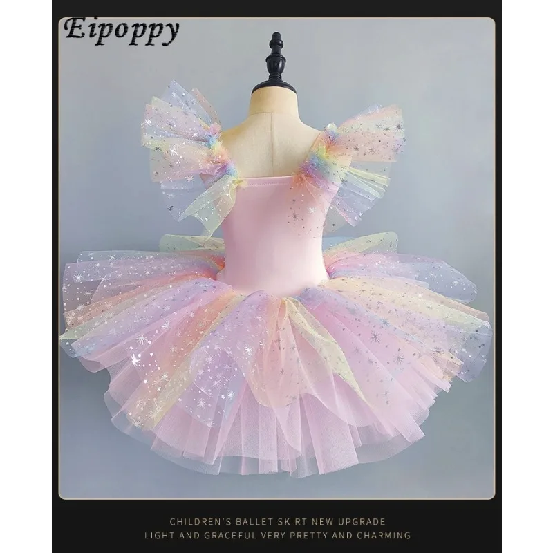 Gonna da danza classica, gonna corta da ragazza, costume da ballo per bambini, costume da piccolo cigno, gonna corta da balletto, abito in pizzo