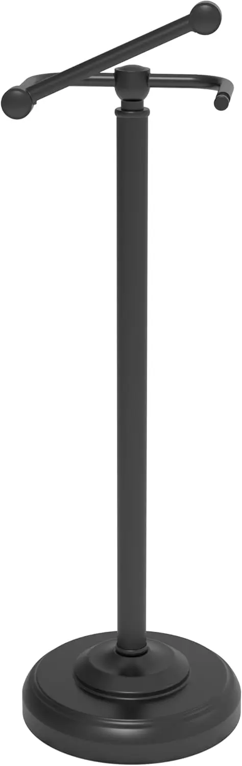 

Matte Black Toilet Paper Holder Stand with Pivoting Design, Stable Weighted Base for Bathroom Mega Roll