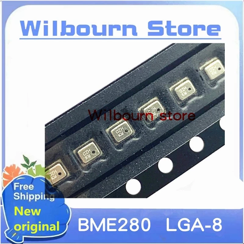 5pcs~50pcs/lot 100% new  BME280 BME-280 LGA-8 high-precision atmospheric pressure temperature and humidity sensor