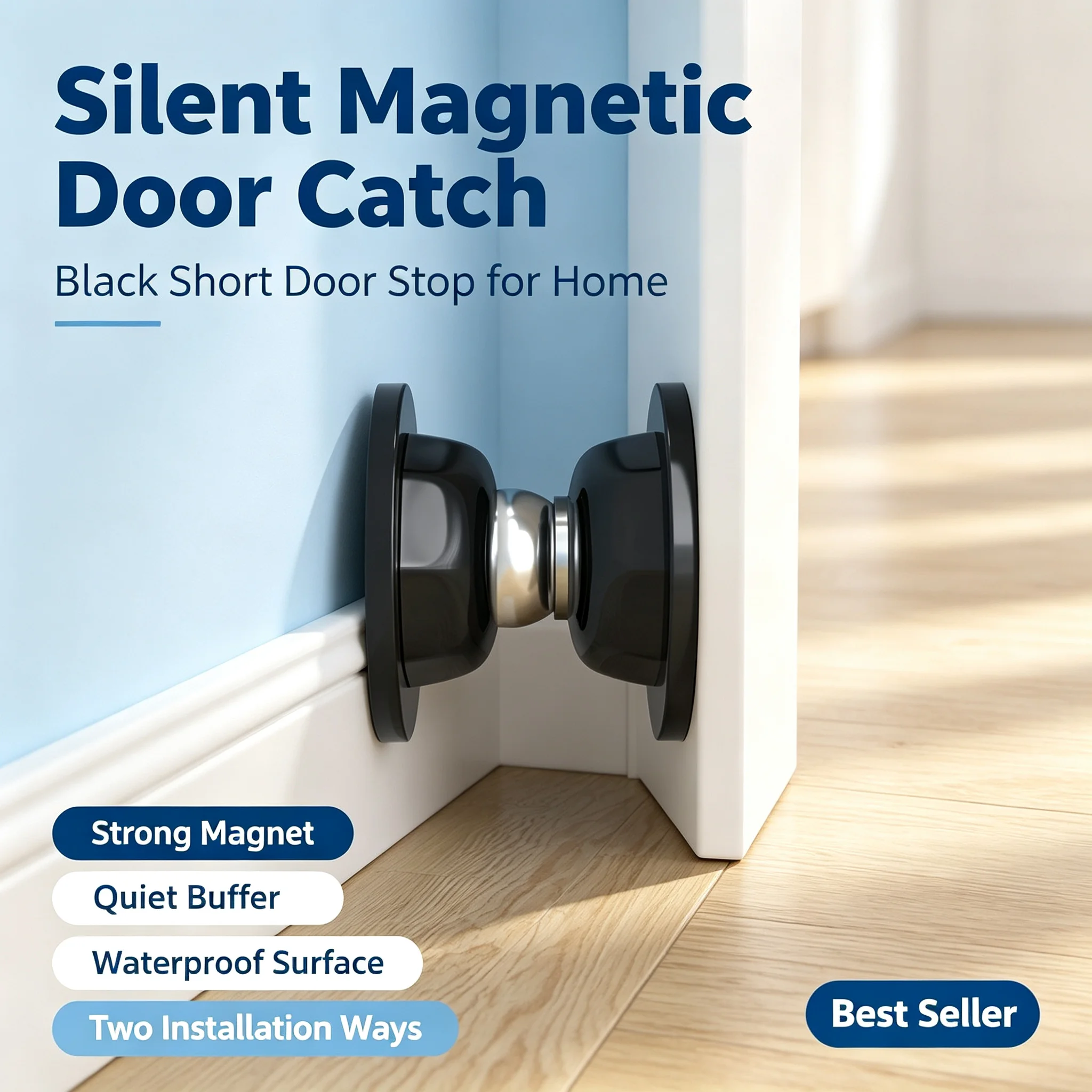 Silicone Door Suck Touch Silicone Anti-collision Door Hotel Household Strong Magnetic Strong Mute Door Stall Door Stopper